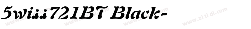 5wiss721BT Black字体转换